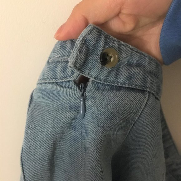 New Classic Simple Preppy Blue Jean Skirt - Picture 5 of 5